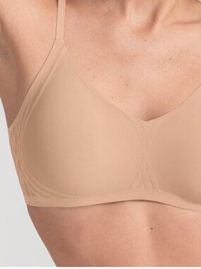 Honeylove Silhouette Bra in Sand Seamless Smoothing Wire Free 1X